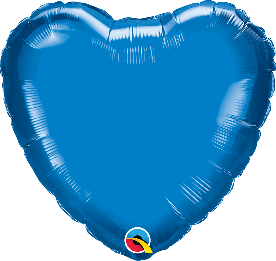 Royal Blue Heart Foil Balloons