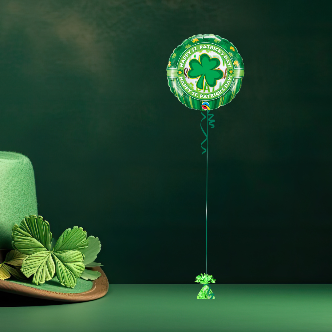 Happy St Patricks Day Shamrock Balloon