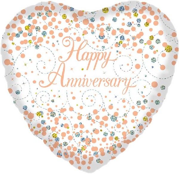 Sparkling Fizz Happy Anniversary Foil Balloon