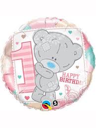 Tiny Tatty Teddy Pink 1st Birthday Foil Balloon