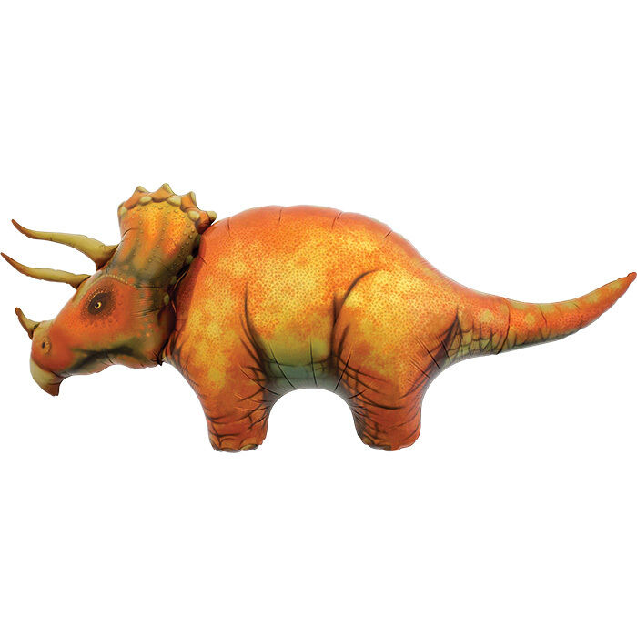Triceratops Super Shape Foil Balloon Measures approx. 42" x 19".