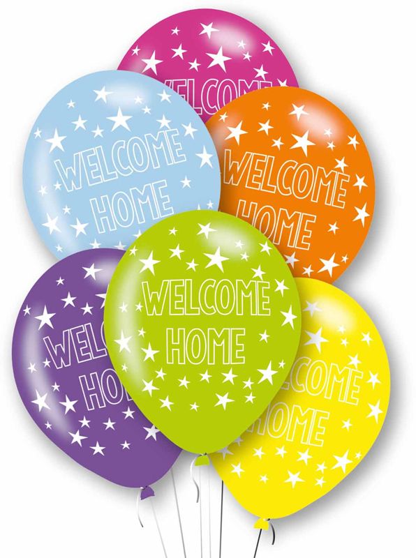 Welcome Home Colourful Mix Latex Balloon