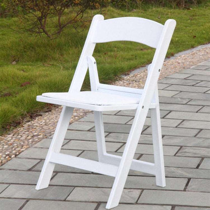 White Resin Fold up Chair