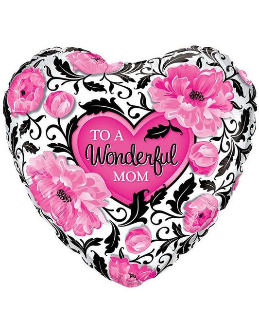 To A Wonderful Mum Heart Foil Balloon