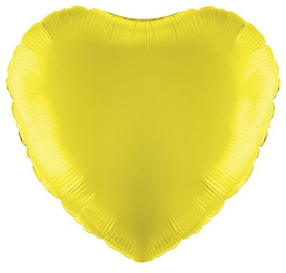 Yellow Heart Foil Balloons
