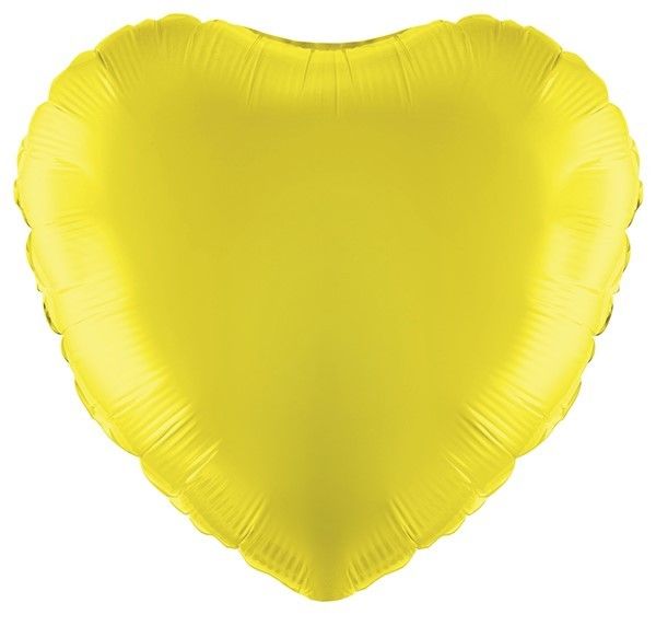 Yellow Heart Foil Balloons