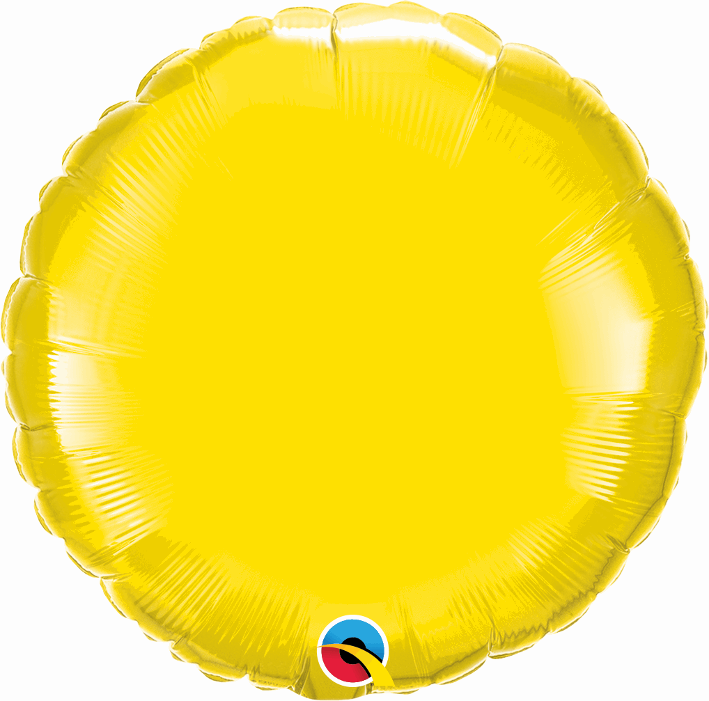 Yellow Round Foil Balloon 