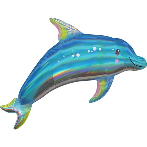 Holographic Dolphin Shape Balloon