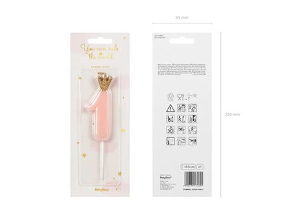 Crown Candle Pink 1