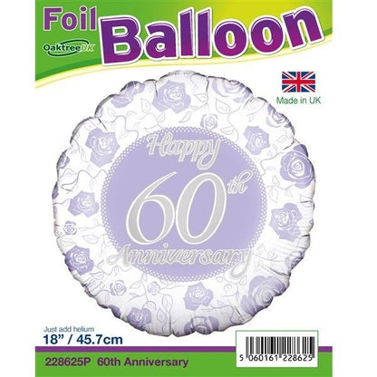 Happy 60th Anniversary Foil Balloon