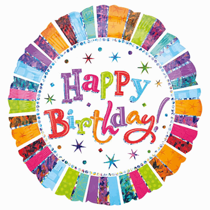 Radiant Multicolour Happy Birthday Foil Balloon