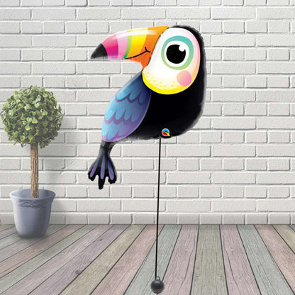 Colourful Toucan Shaped Foil Balloon