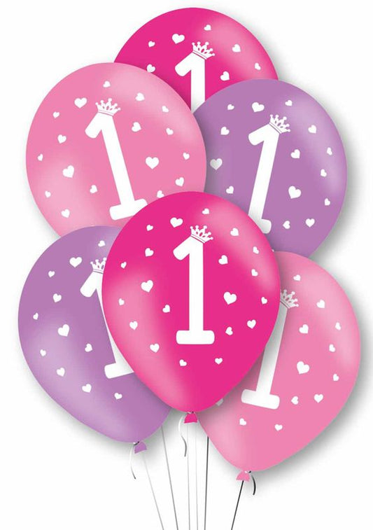 Age 1st Pink Balloons