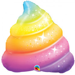 Rainbow Poo Shape Balloon